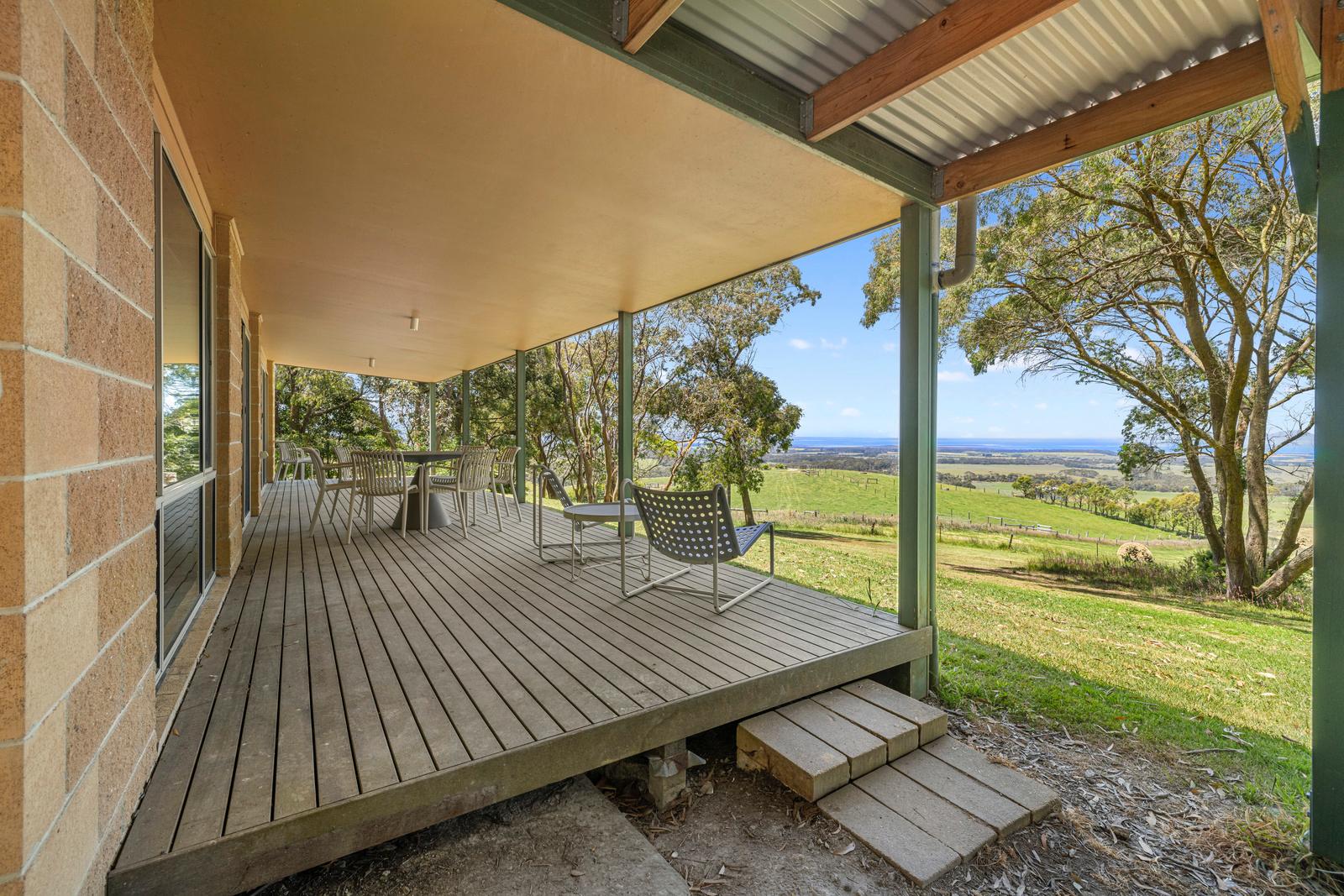Covered verandah with panoramic views, perfect for morning coffee