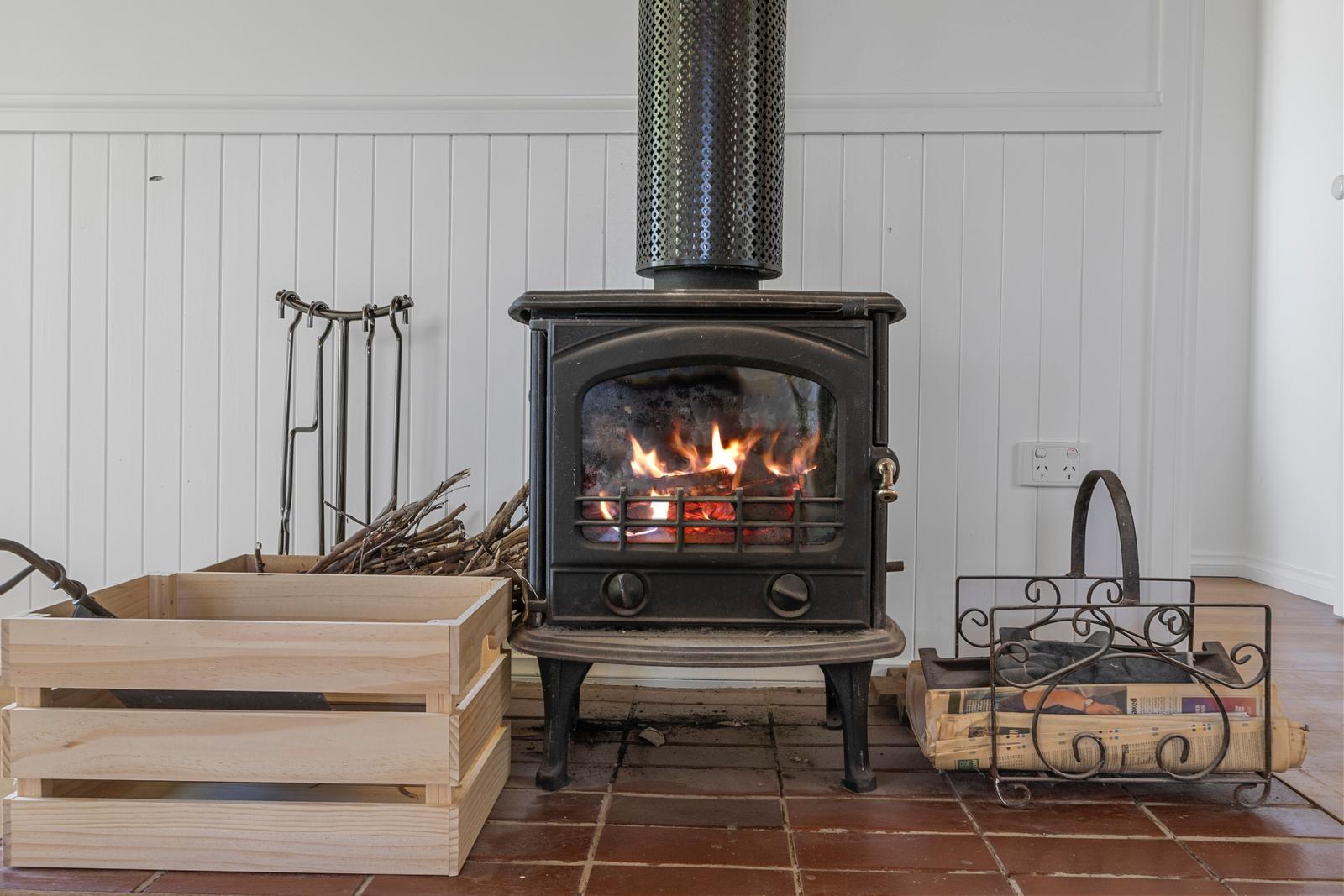 Cozy fireplace in the living room