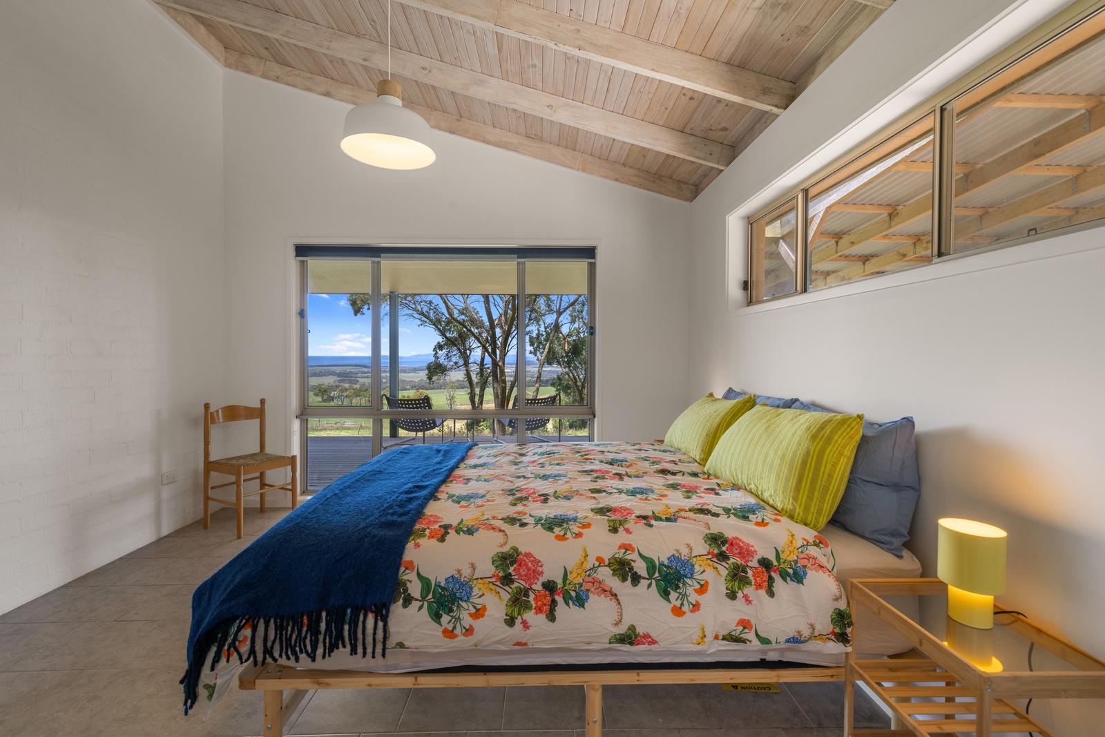 Master bedroom with panoramic views of Wilsons Promontory