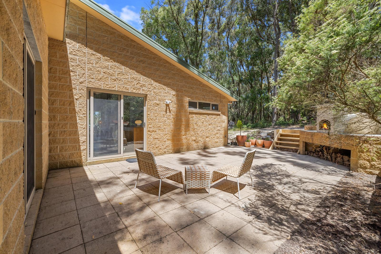 Outdoor entertaining area with pizza oven and BBQ
